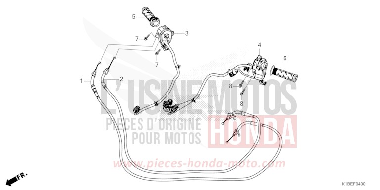 SWITCH/CABLE for Forza 350 MAT CYNOS GRAY METALLIC (NH312) from 2024